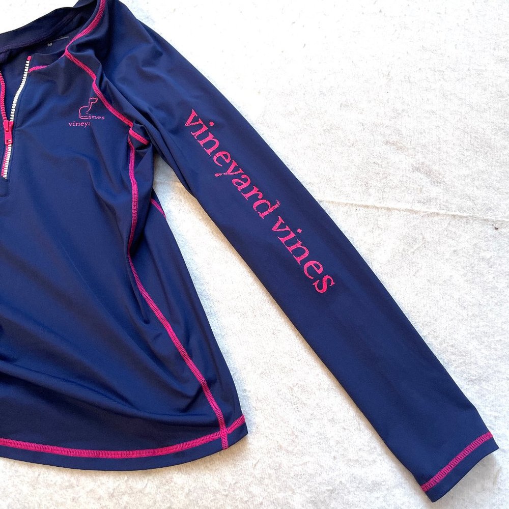 Vineyard vines long sleeve performance half zip top/pullover - Picture 5 of 8